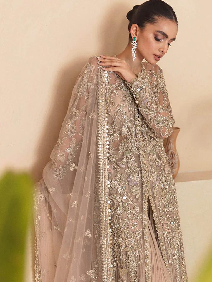Beige/Skin Partywear Dress