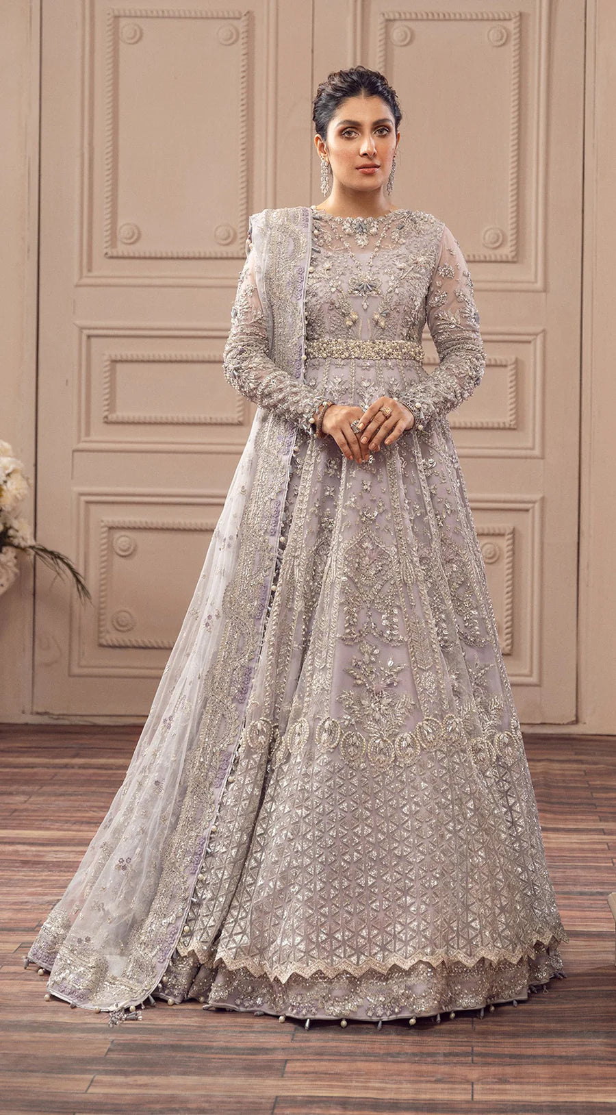 Lavender Net Maxi Dress