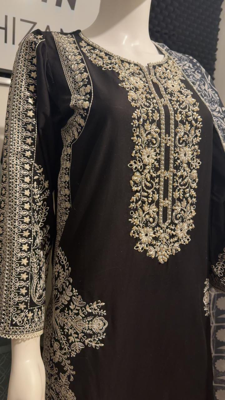 A27 - Timeless Black Lawn Suit