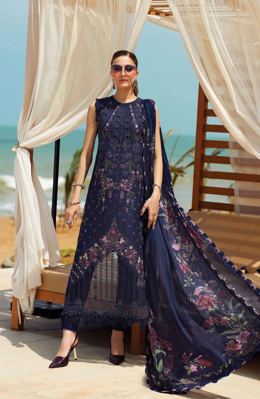 A10 - Pure Chiffon Navy Dress