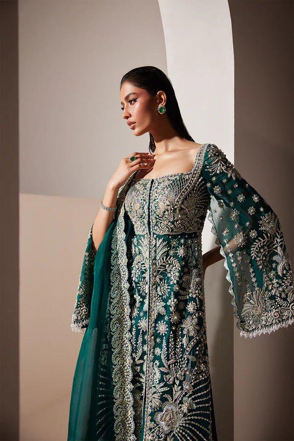 Emerald Green Long Shirt and Skirt Dress