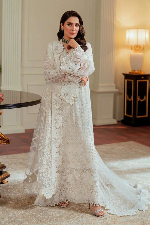 Elegant White Long Shirt Chiffon Suit