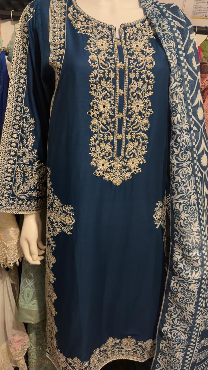 A26 - Elegant Zinc Lawn Suit