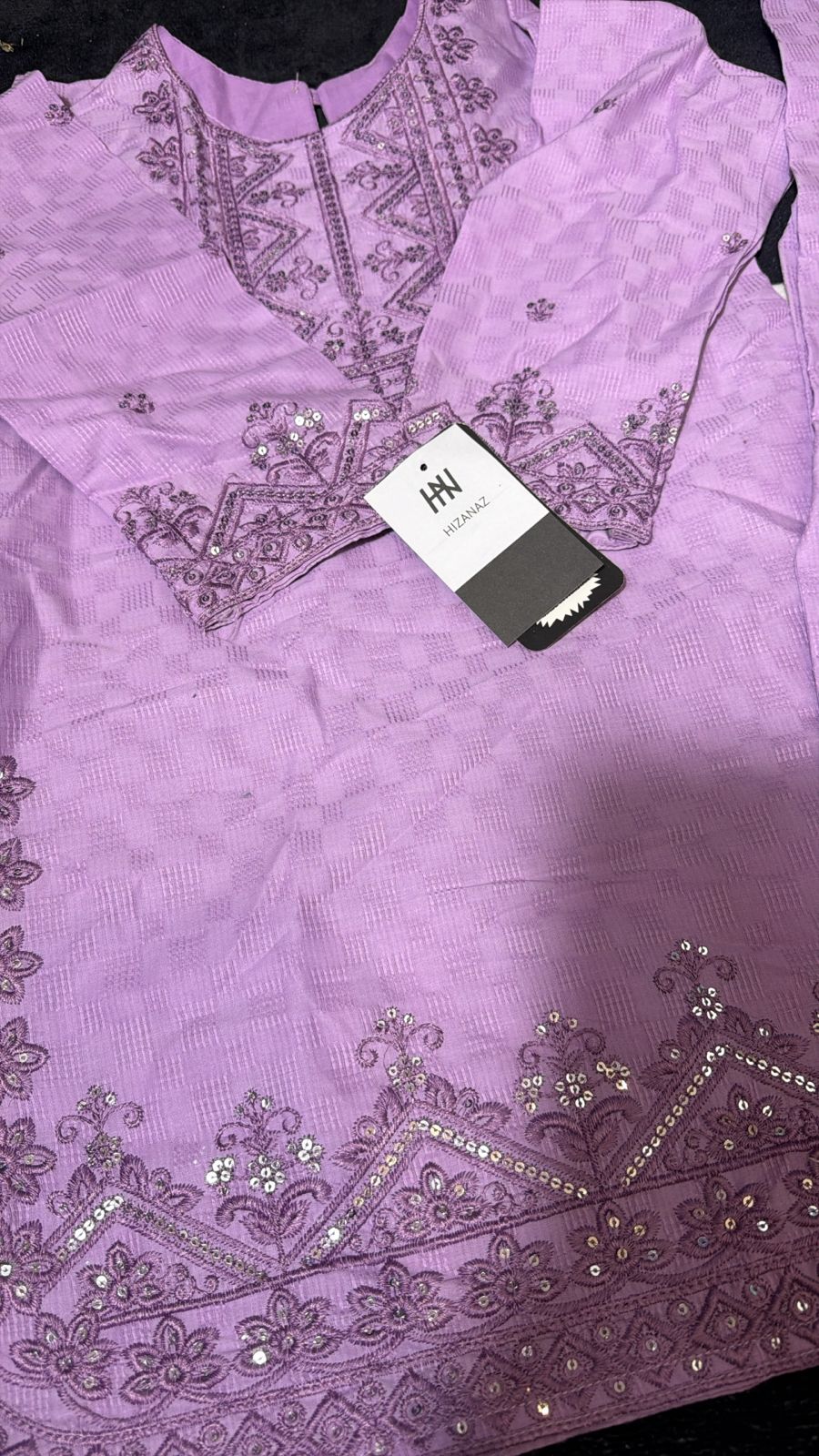 Lovely Girls' Lilac Cotton Suit