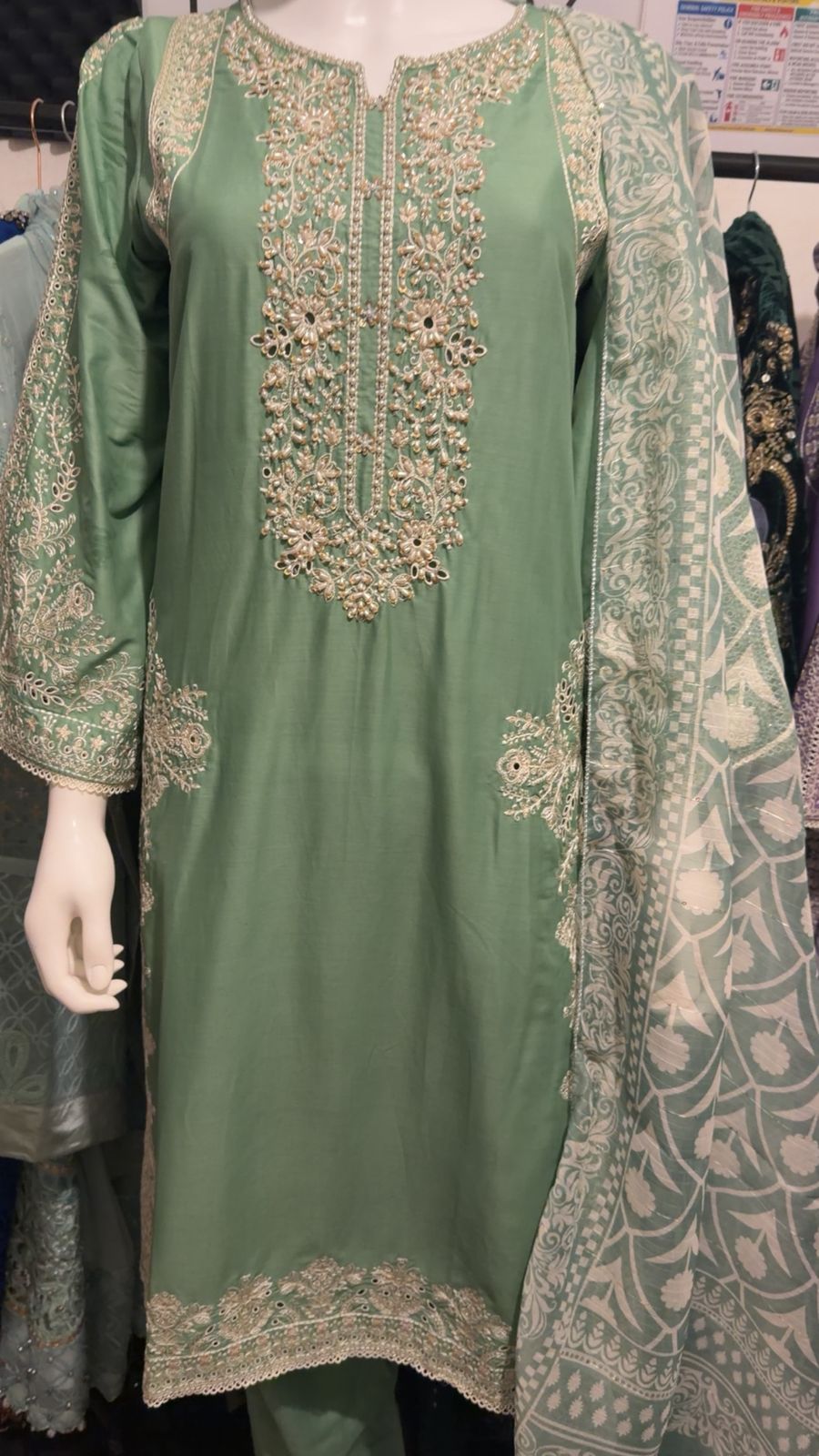 A30 - Refreshing Mint Lawn Suit