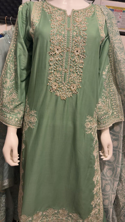 A30 - Refreshing Mint Lawn Suit
