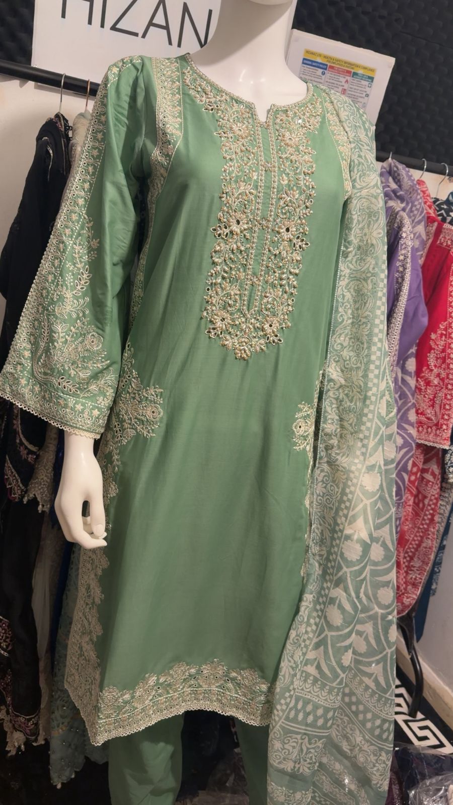 A30 - Refreshing Mint Lawn Suit
