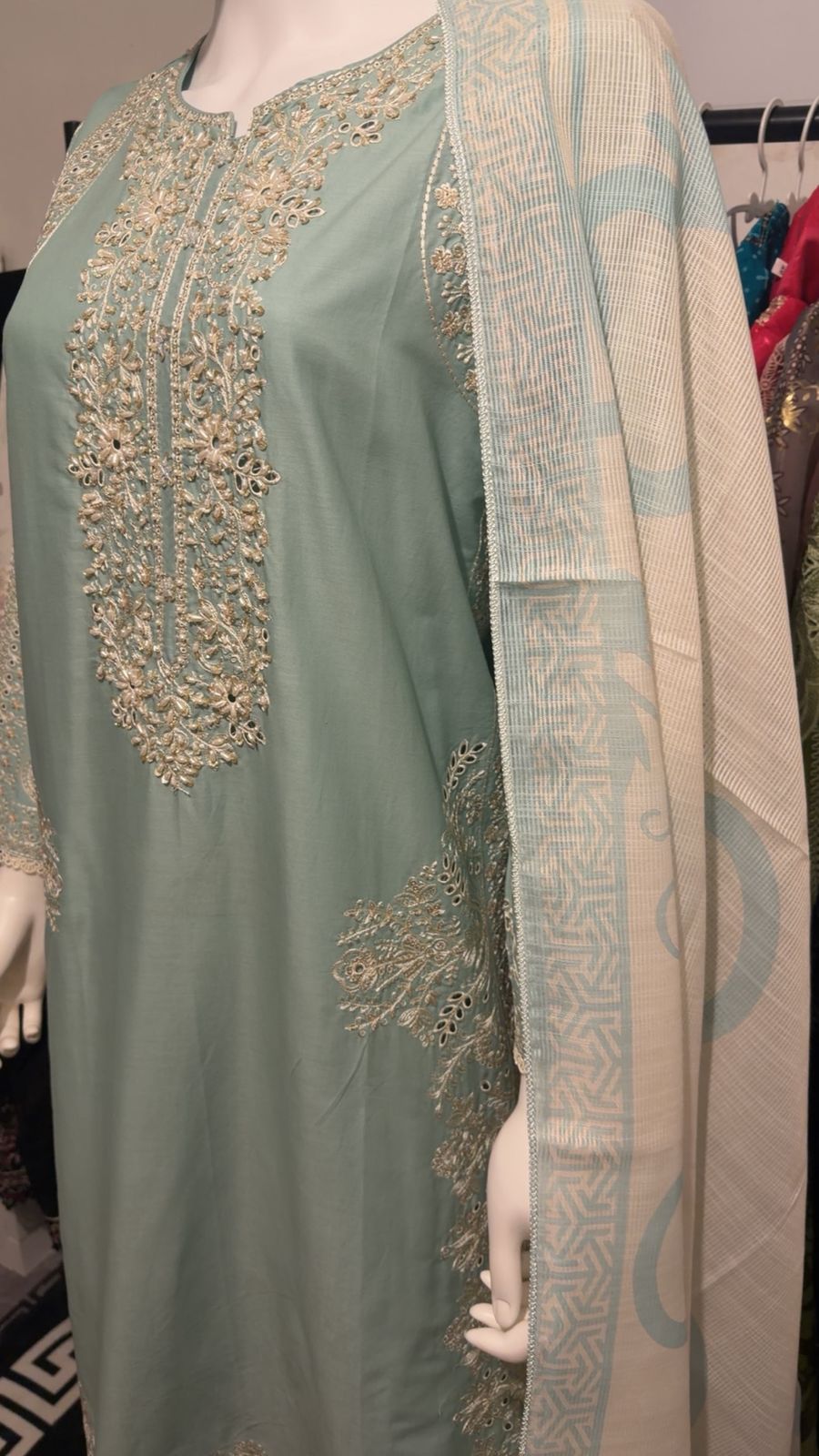 A31 - Rich Teal Lawn Suit
