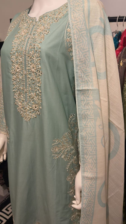 A31 - Rich Teal Lawn Suit