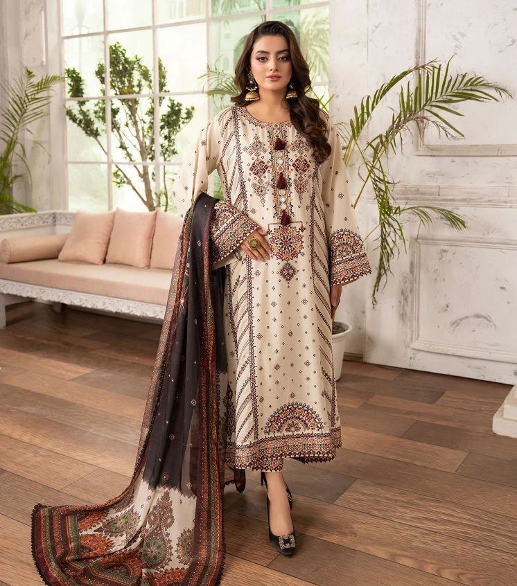 Regal Beige Long Kameez (Inspired by Karma)