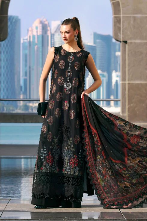 Obsidian Heritage Long Kameez (Inspired by Maria B.)