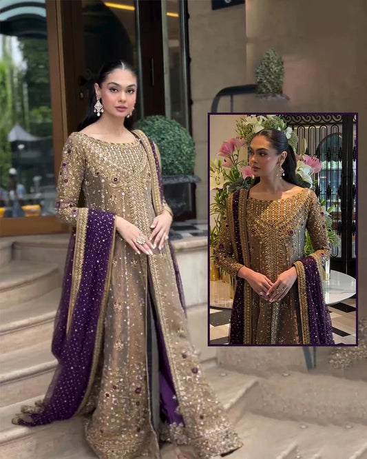 Long Open Gown with plazo