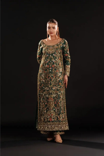 Silk Long Kameez Style Full Suit