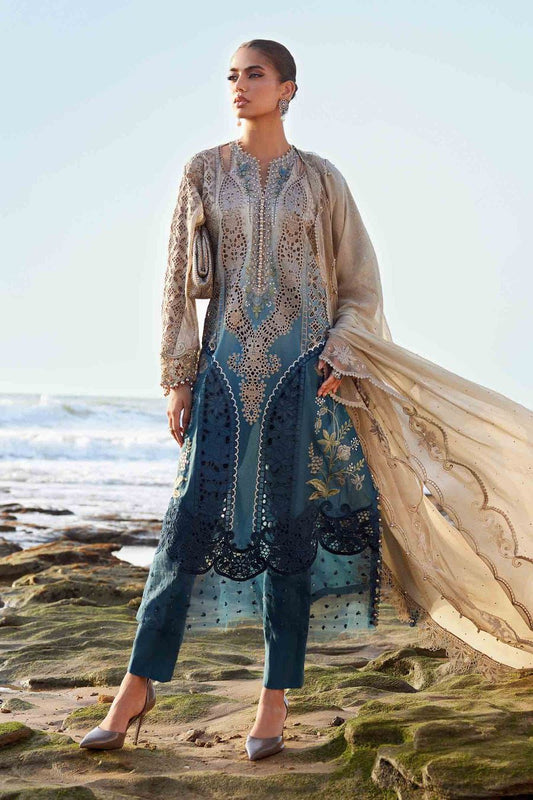 Gilded Azure Long Kameez (Inspired by Maria B.)