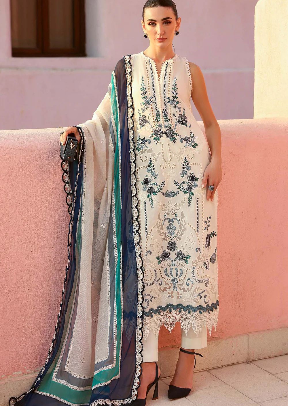 Azure Bloom Long Kameez (Inspired by Maria B.)