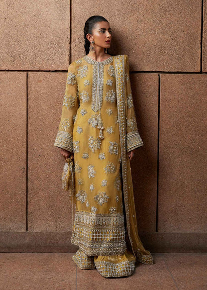Mustard Long Kameez With Palazzo