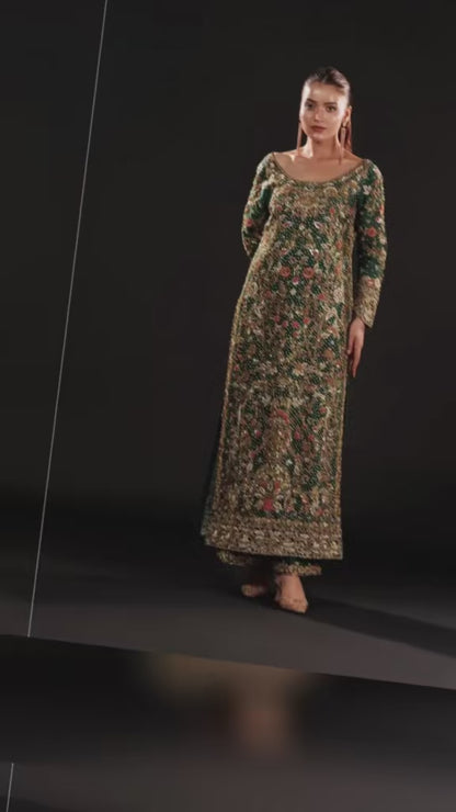 Silk Long Kameez Style Full Suit