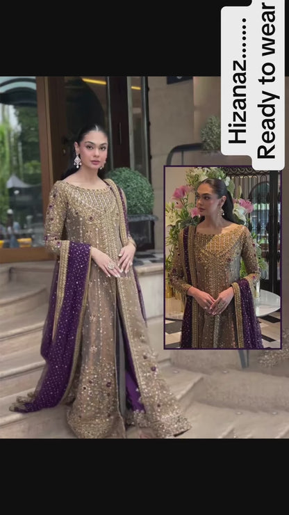 Long Open Gown with plazo