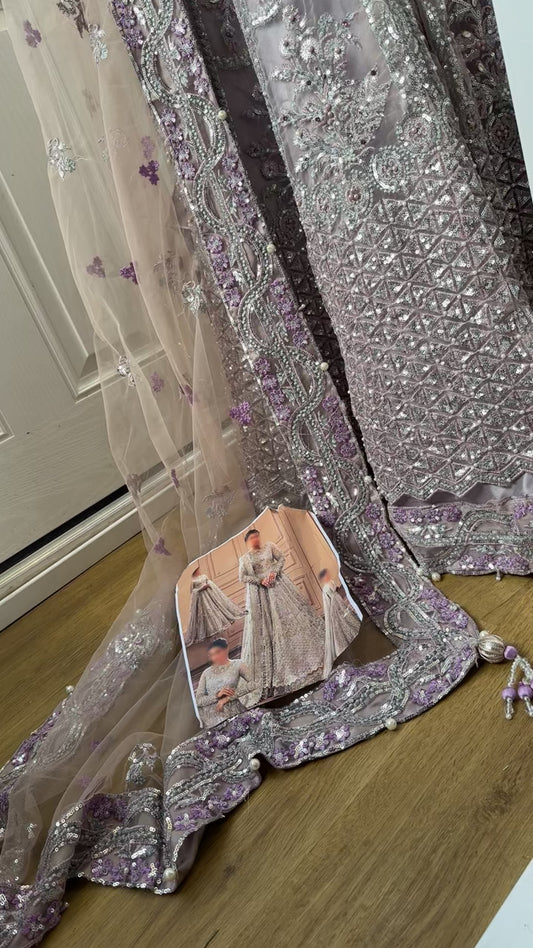 Lavender Net Maxi Dress