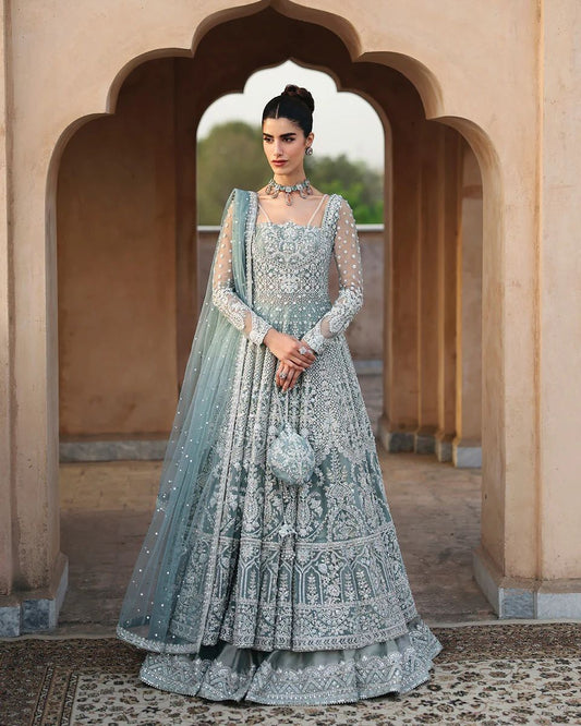 blue grey walima dress Cynthia, Blue Bridal Gown (Walima)