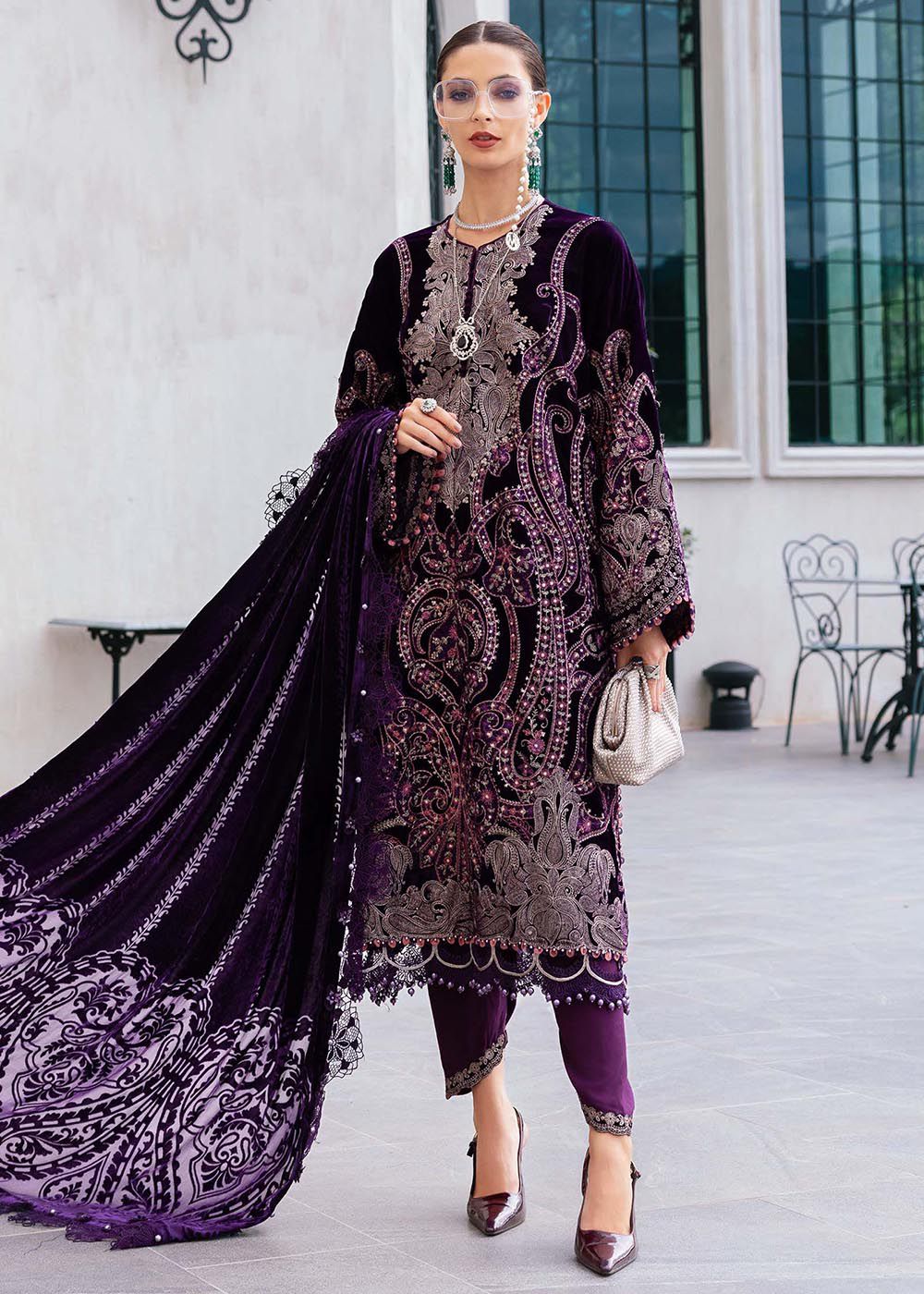 Regal Violet Kameez (Inspired By Maria B.)