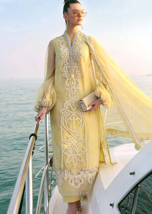 Saffron Glow Long Kameez (Inspired by Maria B.)